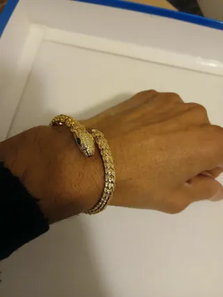 Bracciale Serpente Oro con Zirconi