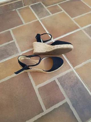 Morón - Talla 36 Alpargatas de cuña negras