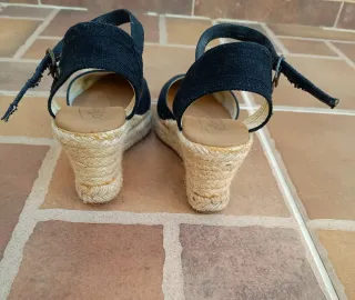 Morón - Talla 36 Alpargatas de cuña negras