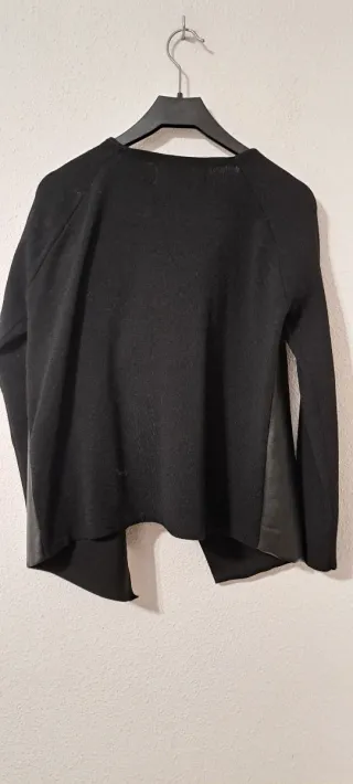 Cárdigan Zara Negro Piel Sintética