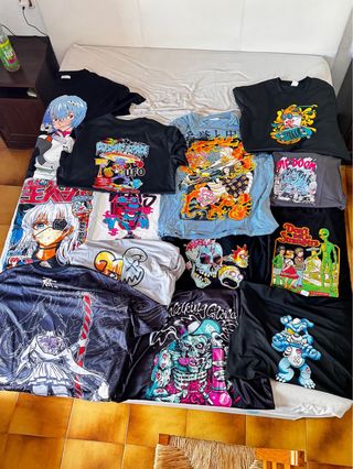 Lote Ropa Talla XL/XXL Negra y Verde Militar