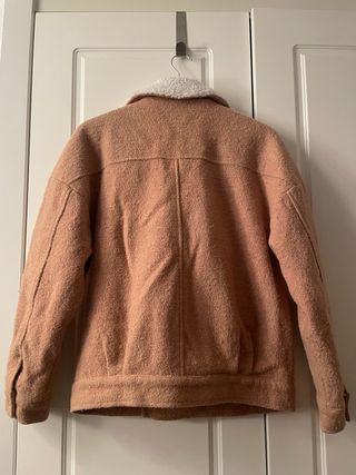 Chaqueta borrego marrón y blanco