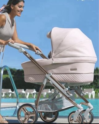 Carrito bebé rosa