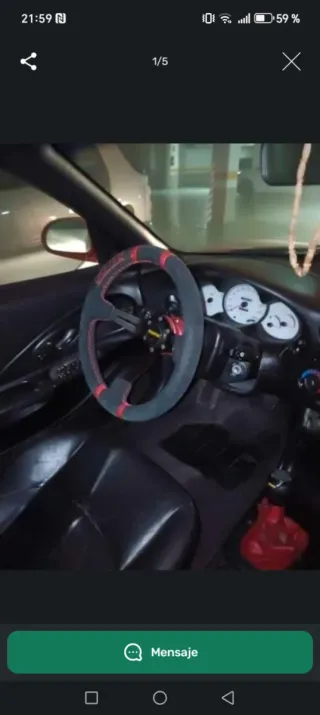 Volante desplazado Momo Drifting Piel Vuelta