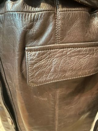 Abrigo de piel marrón