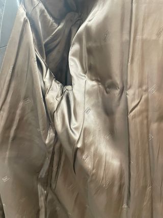 Abrigo de piel marrón