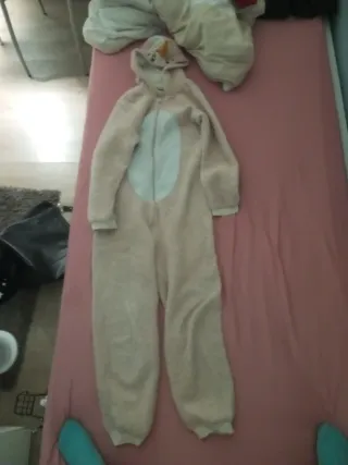 Pijama Unicornio Talla Única Rosa y Blanco