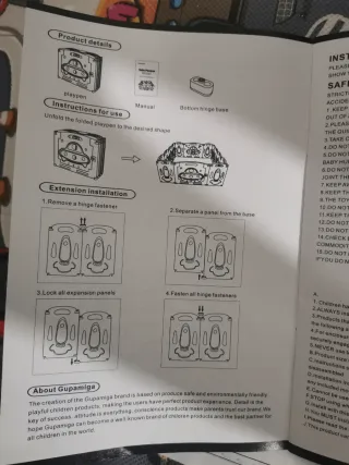 Parque infantil plástico 180 cm x 114 cm