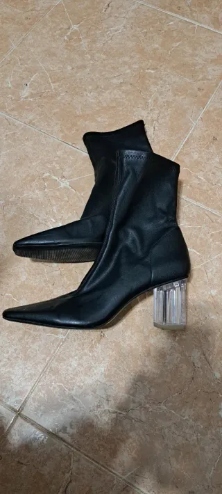 Botines Zara Tacón Transparente