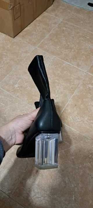 Botines Zara Tacón Transparente