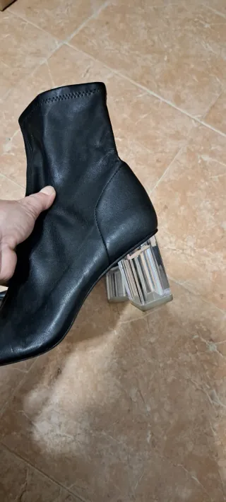 Botines Zara Tacón Transparente