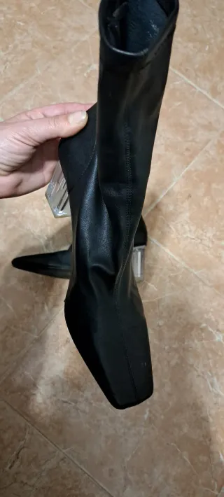 Botines Zara Tacón Transparente