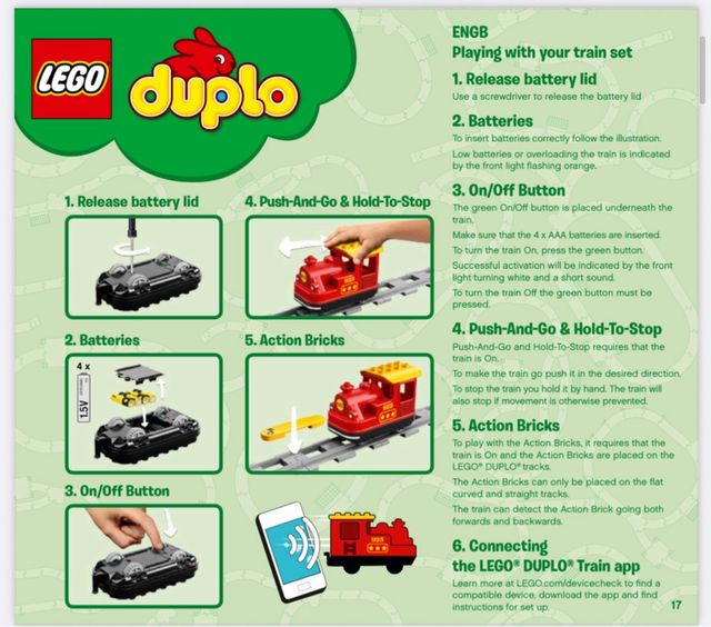 Treno a vapore Lego Duplo ferrovia