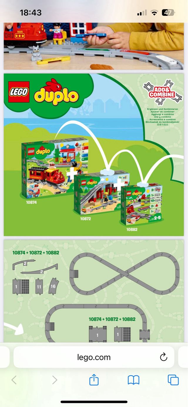 Treno a vapore Lego Duplo ferrovia