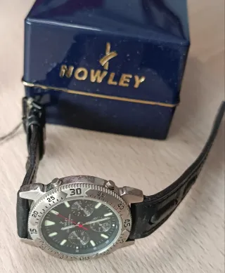 Reloj Nowley Cronógrafo Negro y Plateado