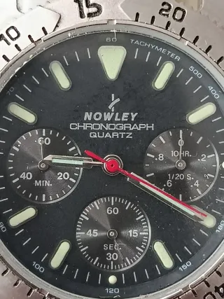 Reloj Nowley Cronógrafo Negro y Plateado