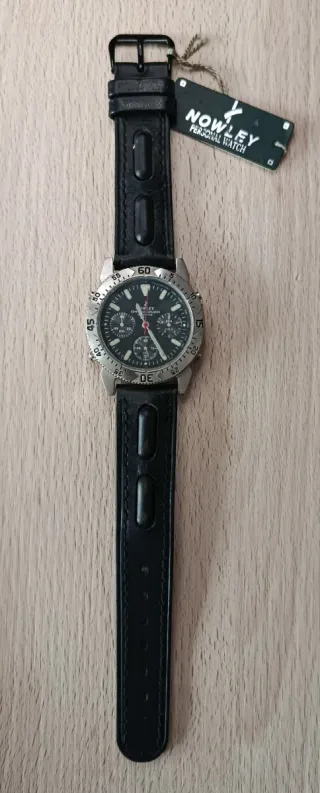 Reloj Nowley Cronógrafo Negro y Plateado
