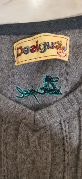 Vestido Desigual gris y multicolor