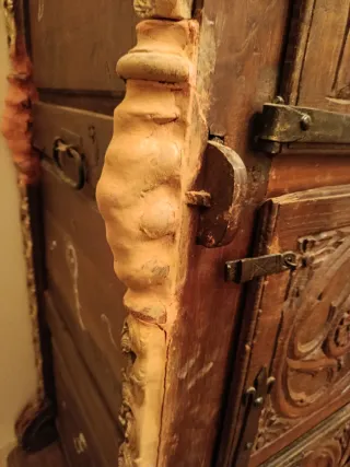 Alacena rústica madera. Retocada sin terminar