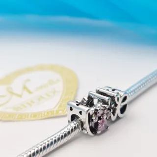 Charm argento 925 love zampetta dog cat cuore