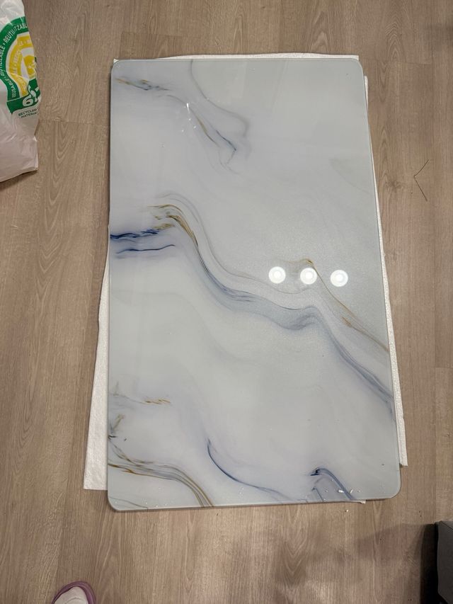 Tavolo da Pranzo in Cristallo e Metallo