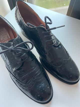 Zapatos Piel Oxford Tacón