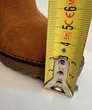 Botines Chelsea, ante, tacón ancho madera, mujer