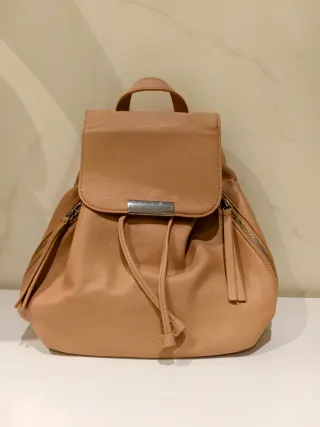 Bolso Mochila Mujer Beige