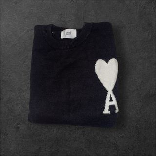 Sudadera Ami Paris Negra Logo Blanco