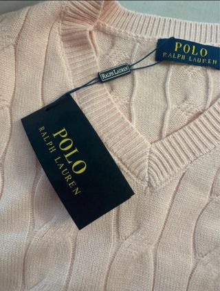 Jersey Polo Ralph Lauren rosa trenzado