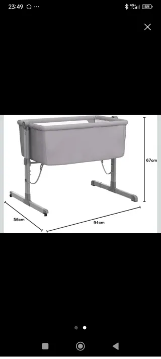 Minicuna colecho gris