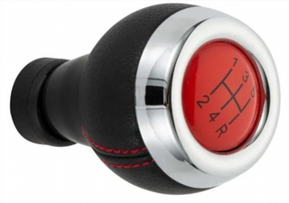 Pomo palanca cambios Mini Cooper 5 vel. rojo