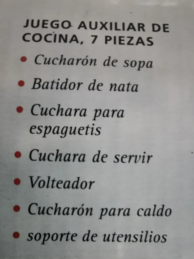 Set 7 Utensilios Cocina CS