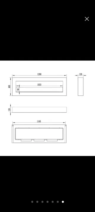 Estufa Bioetanol S-Line 1200