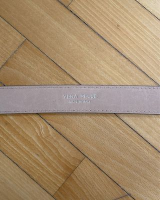 Cintura vera pelle blu scuro fibbia argento 100 cm