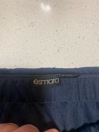 Falda lentejuelas azul marino elástica