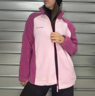 Giacca in pile Columbia donna bicolore