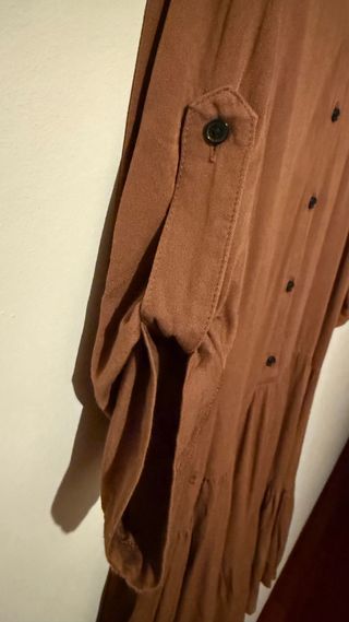 Vestido camisero Mango marrón Talla XS