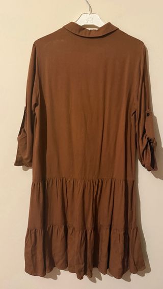 Vestido camisero Mango marrón Talla XS