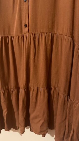 Vestido camisero Mango marrón Talla XS