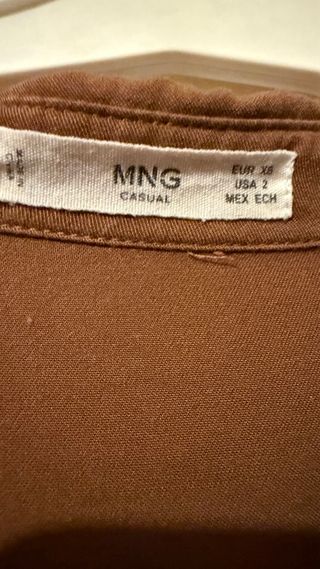 Vestido camisero Mango marrón Talla XS