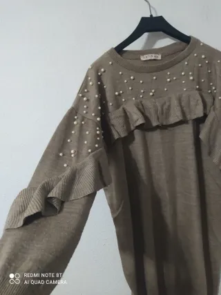 Vestido Hatun perlas y volantes talla única