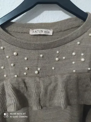 Vestido Hatun perlas y volantes talla única