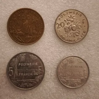 Polinesia Francese 4 monete diverse