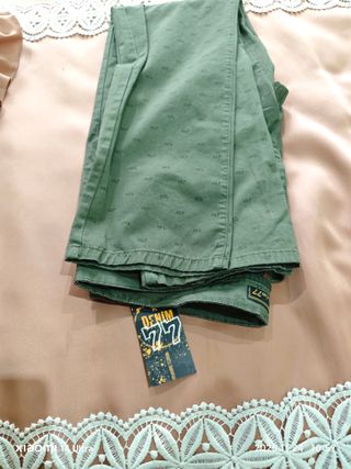 Pantalón Denim 77 Verde Talla 48 Nuevo con Etiquet
