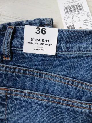 Mango Jeans Rectos Talla 36