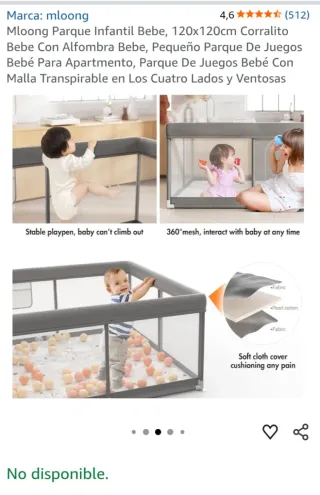 Parque Infantil Mloong 120x120cm