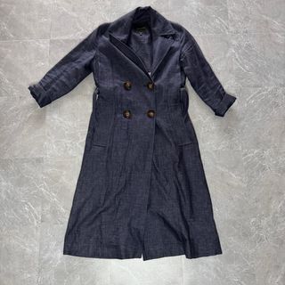 Trench Massimo Dutti Azul Marino Talla XS