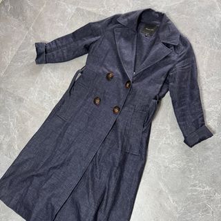 Trench Massimo Dutti Azul Marino Talla XS
