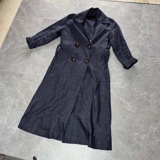 Trench Massimo Dutti Azul Marino Talla XS